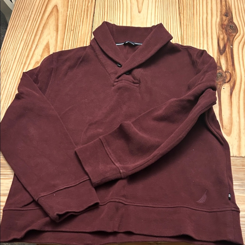 Nautica Men's Burgundy Pullover Sweater